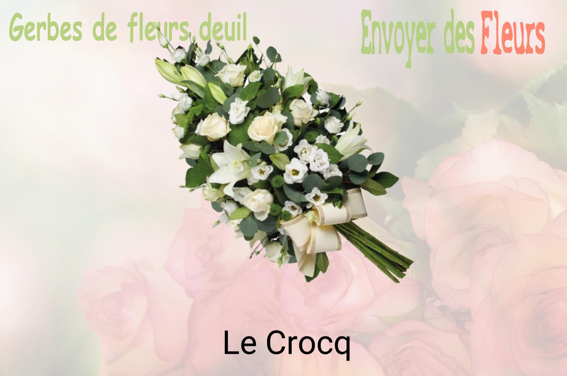 Gerbe de fleurs de deuil livrée à Le Crocq